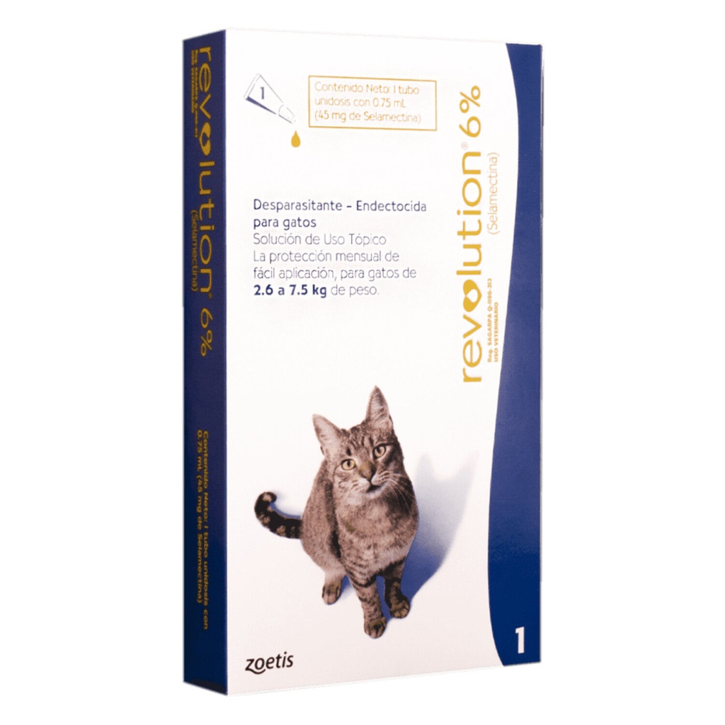 [13401010] Zoetis Revolution 6% Azul para Gatos