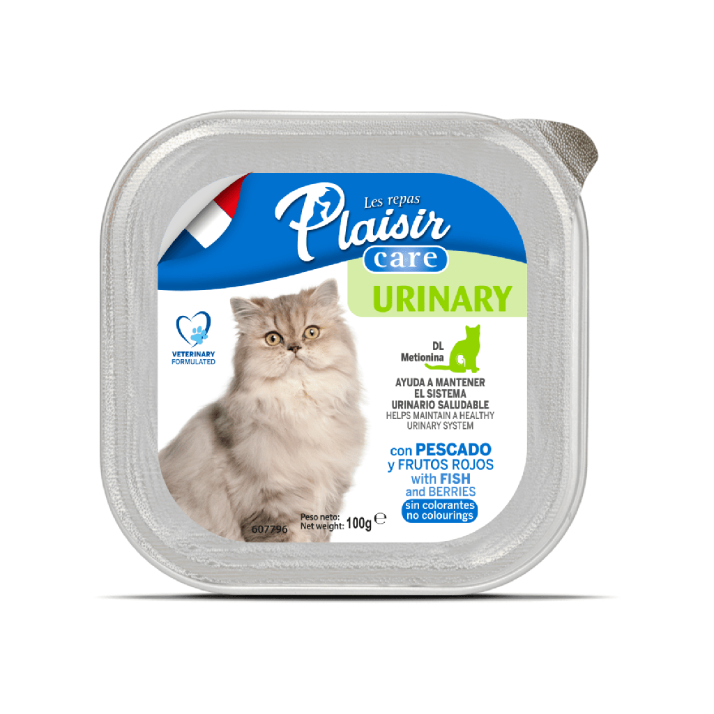 Plaisir Paté Cuidado Urinario Gato Con Pescado y Frutos Rojos