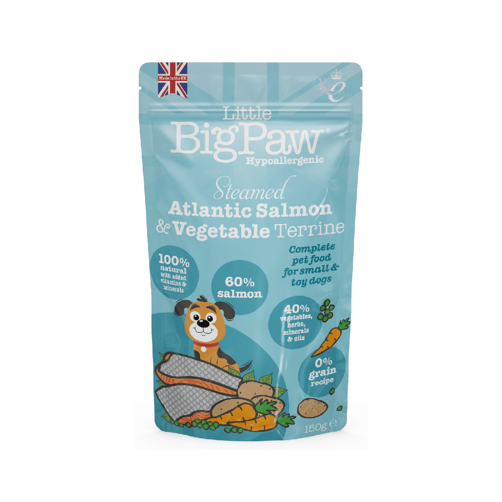 Little Big Paw Steamed Atlantic Salmón para Perros