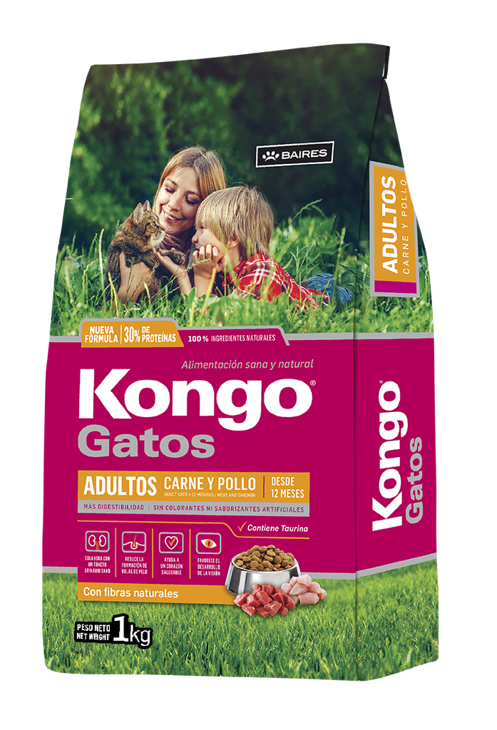 Kongo Adulto Carne Y Pollo para Gatos