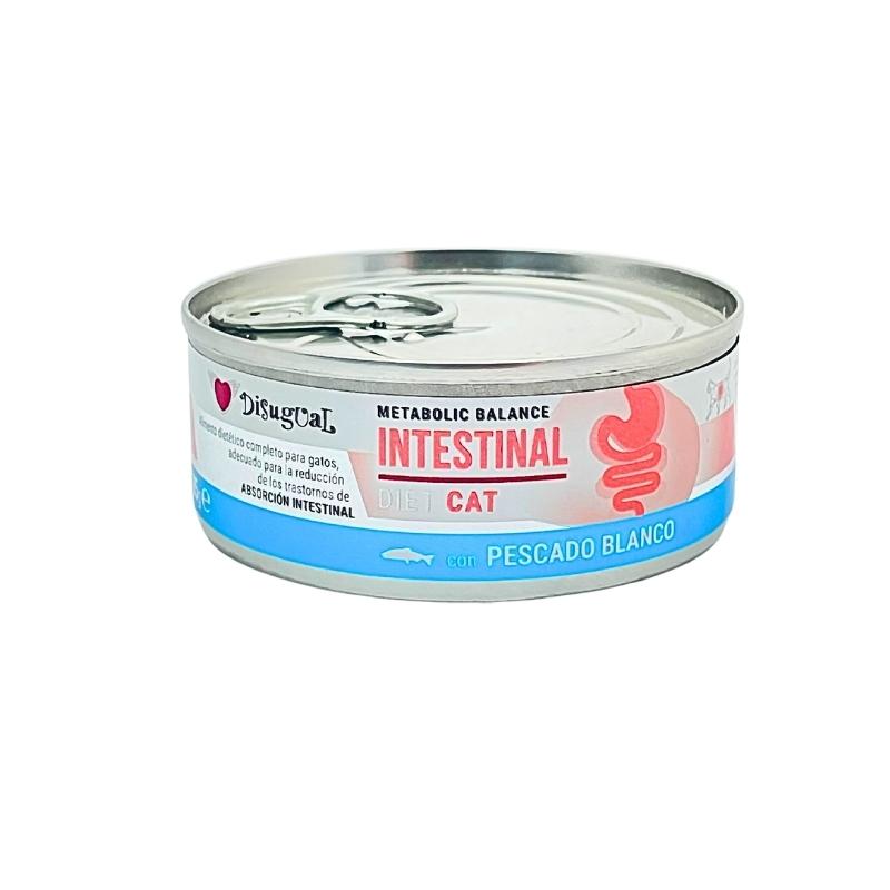 [957688 DI] Disugual Intestinal Diet Pescado Blanco Lata Por para Gatos