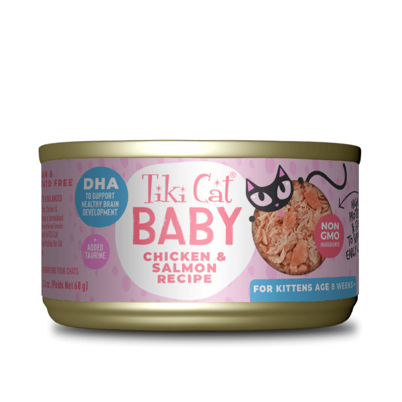 Tiki Pets Tiki Baby Pollo Y Salmon Lata para Gatos