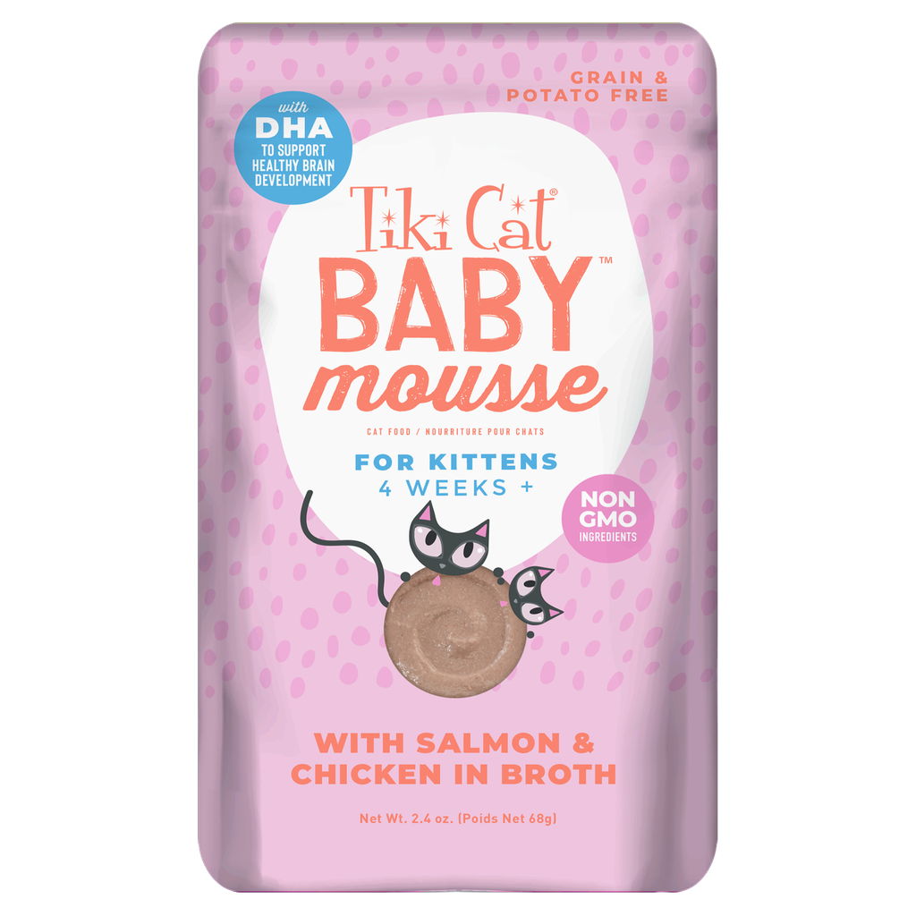Tiki Pets Tiki Baby Mousse Salmon Pouch para Gatos