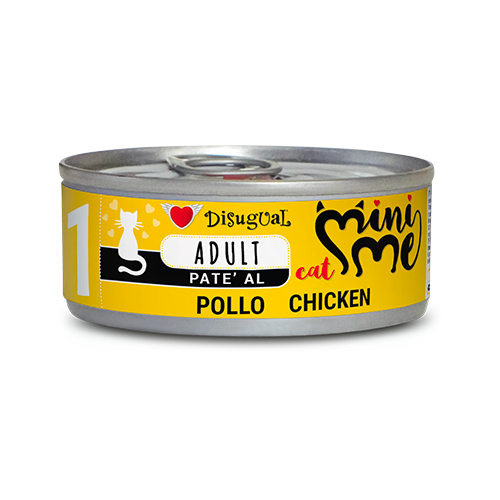 Disugual Mini Me N1 Pollo Lata Por para Gatos