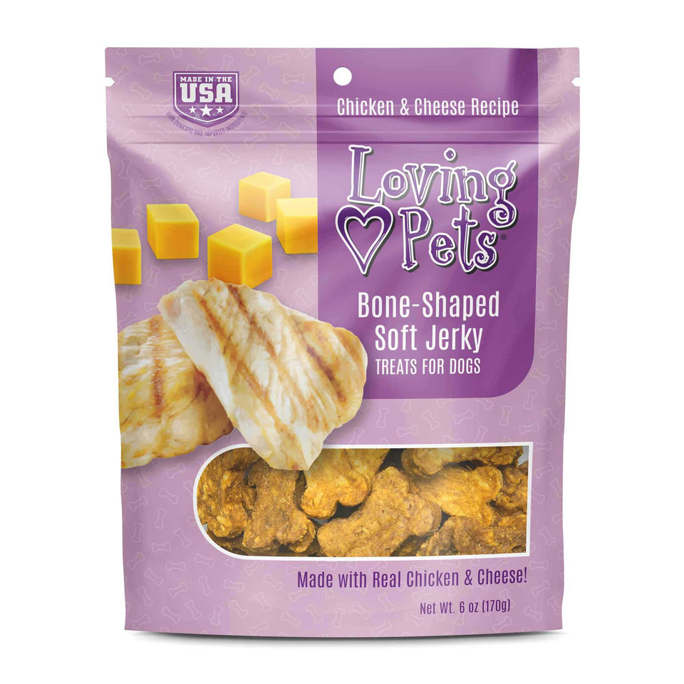 Loving Pets Snack Jerky Pollo Y Queso Huesos para Perros