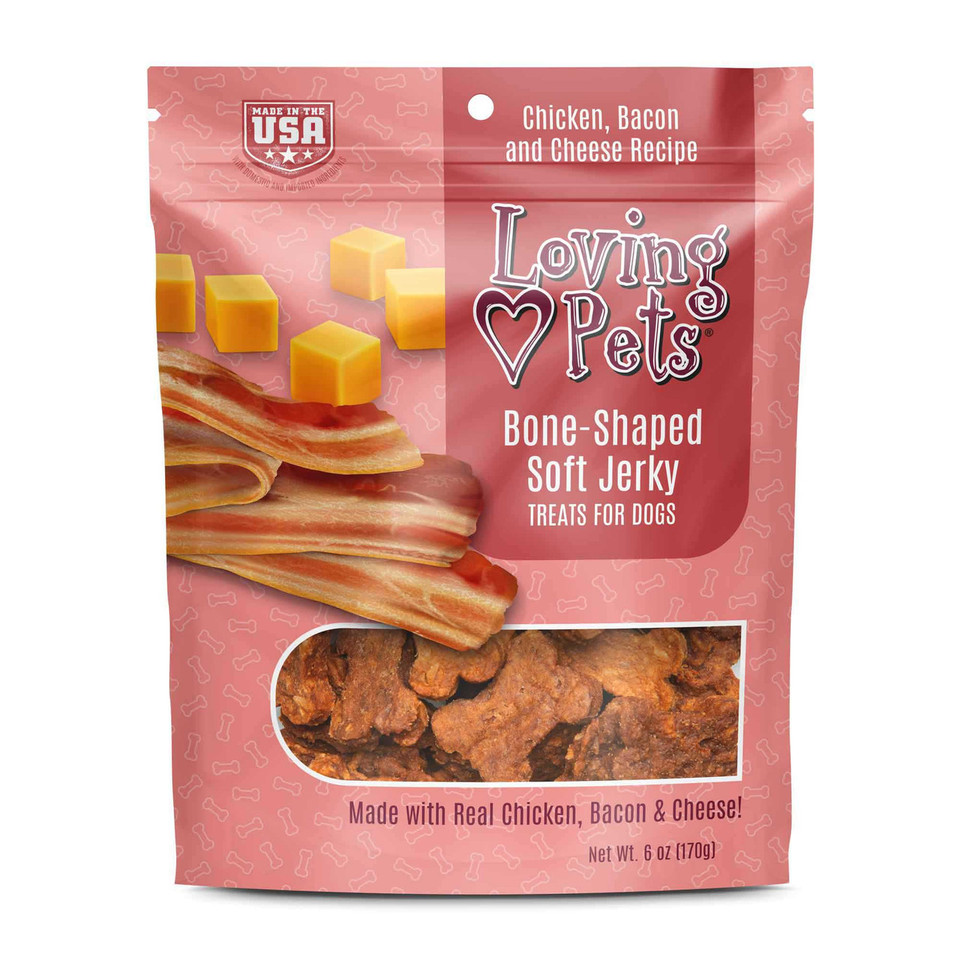 [8303 LP] Loving Pets Snack Jerky Tocino Y Queso Huesos para Perros