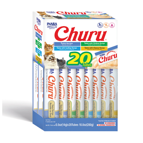 Inaba Snack Churu Caja 20 Piezas Variedad De Tuna Atun para Gatos
