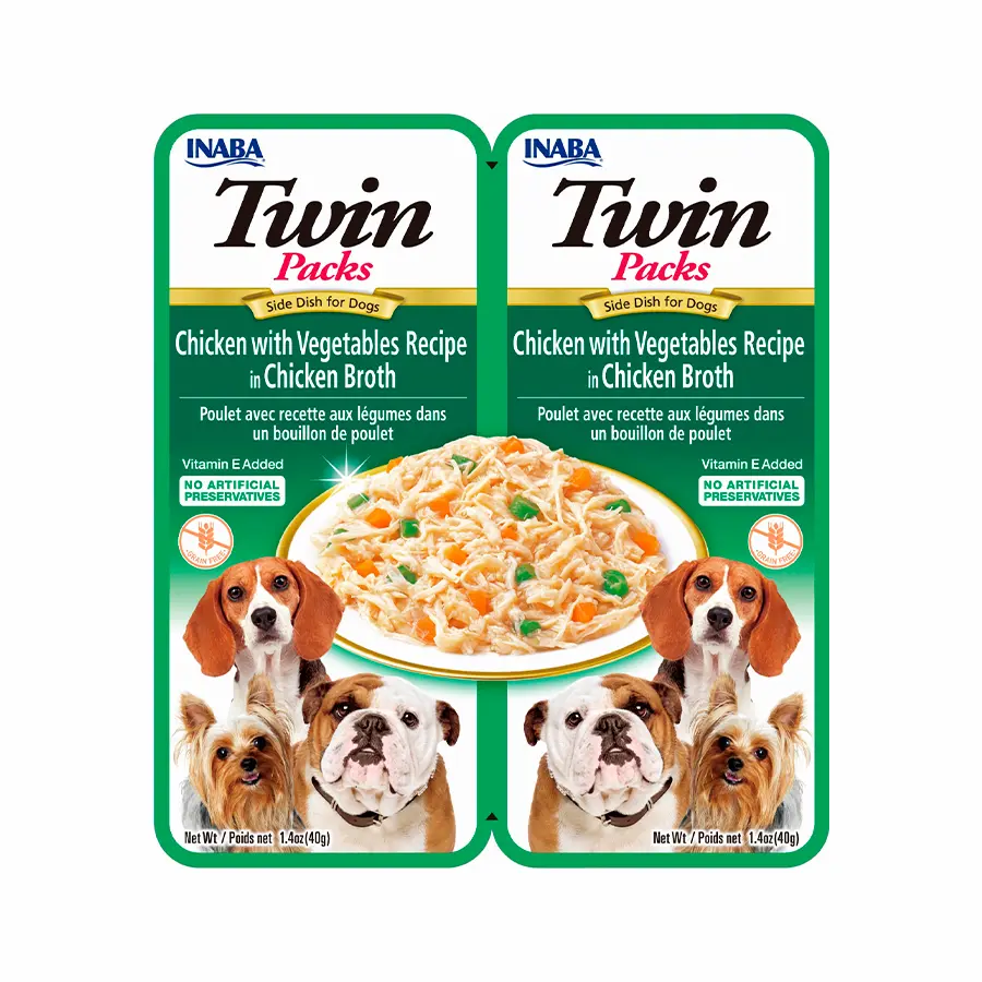 Inaba Twin Packs Pollo With Vegetables Recipe In Pollo Broth para Perros