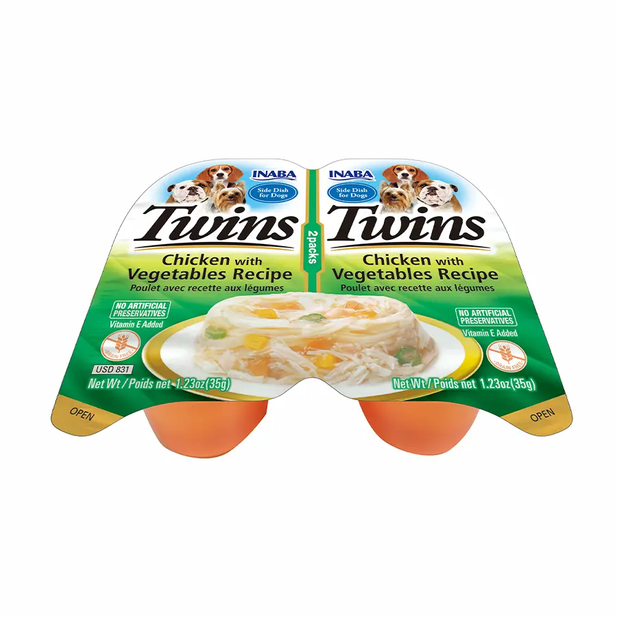 [USD831 IN] Inaba Twins Pollo With Vegetables Recipe para Perros