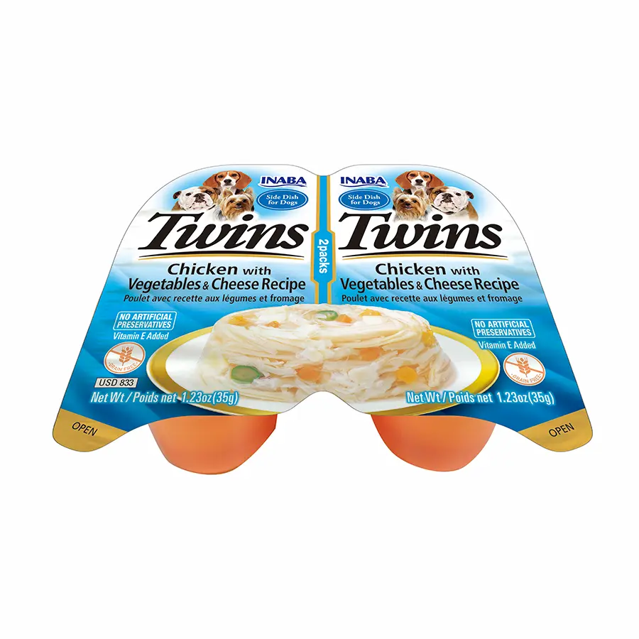 [USD833 IN] Inaba Twins Pollo With Vegetables & Cheese Recipe para Perros