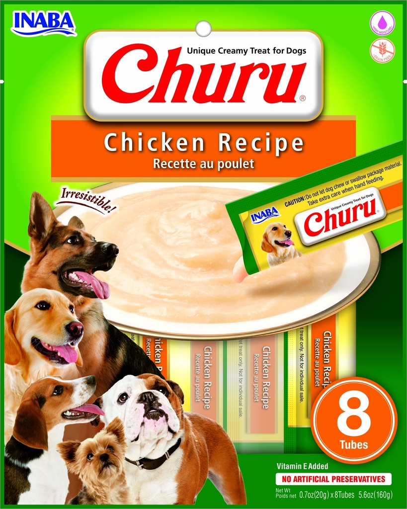Inaba Snack Churu 8 Piezas Pollo para Perros