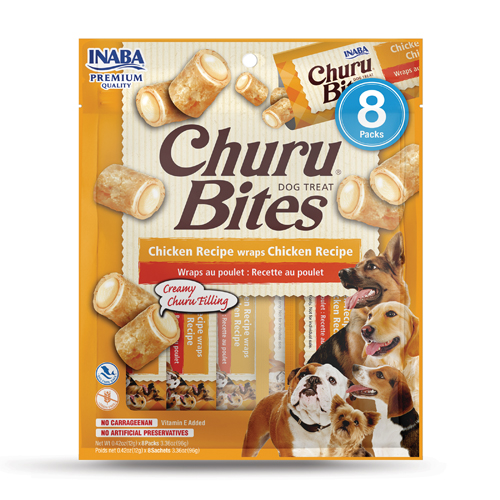 [USD721 IN] Inaba Snack Churu Bites Pollo Wraps 8 Piezas Pollo para Perros
