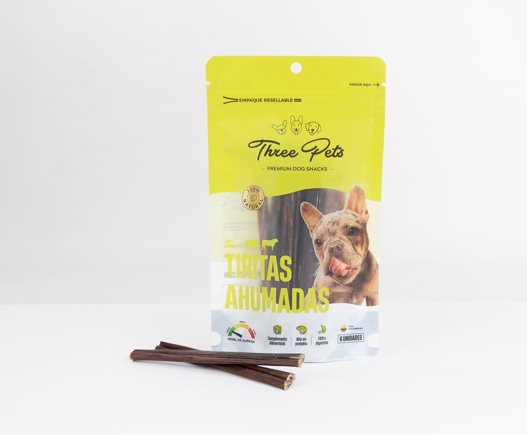 Three Pets Snack Tiritas Ahumadas para Perros