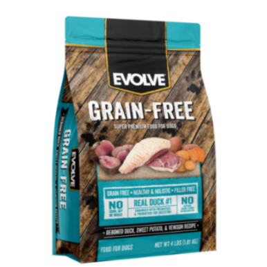 [100899 EVO] Evolve Grain Free Pato para Perros (3.5 Lb)