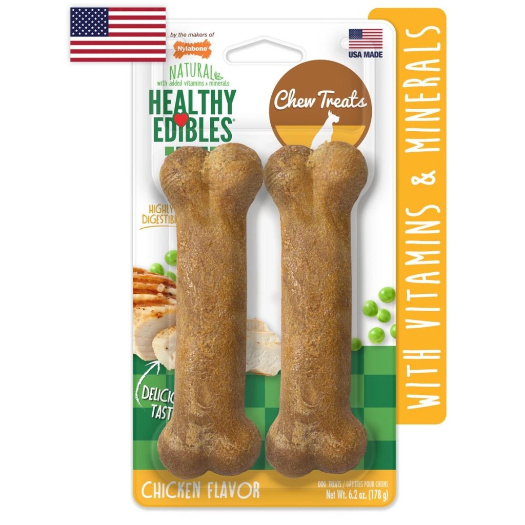 [NBQ103TPP] Nylabone He Snack Longer Lasting Pollo Wolf para Perros