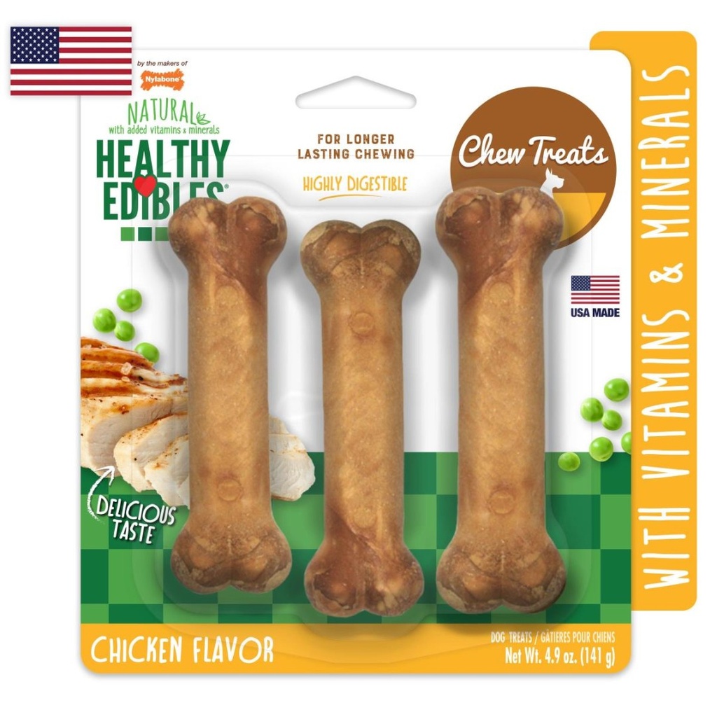 [NBQ106P] Nylabone He Snack Longer Lasting Pollo Regular para Perros