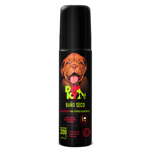 Dinky Baño Seco Espuma Cachorro para Perros