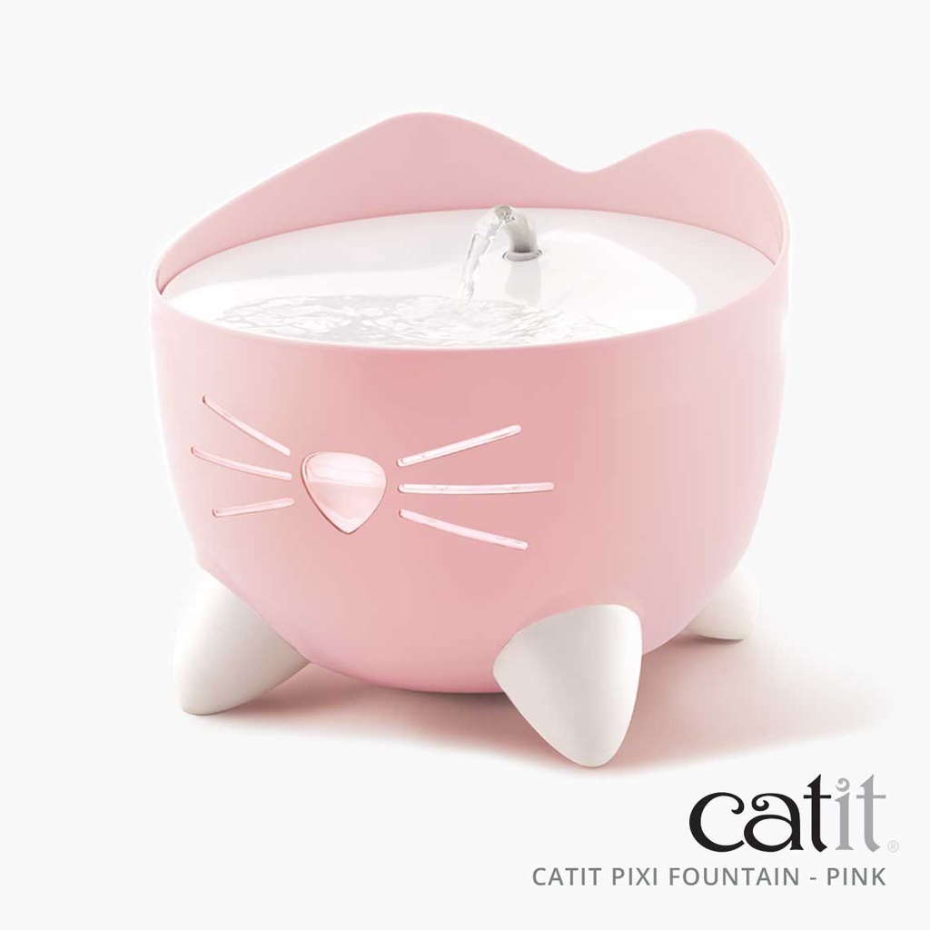 Catit Fuente De Agua Pixi Rosa Claro para Gatos
