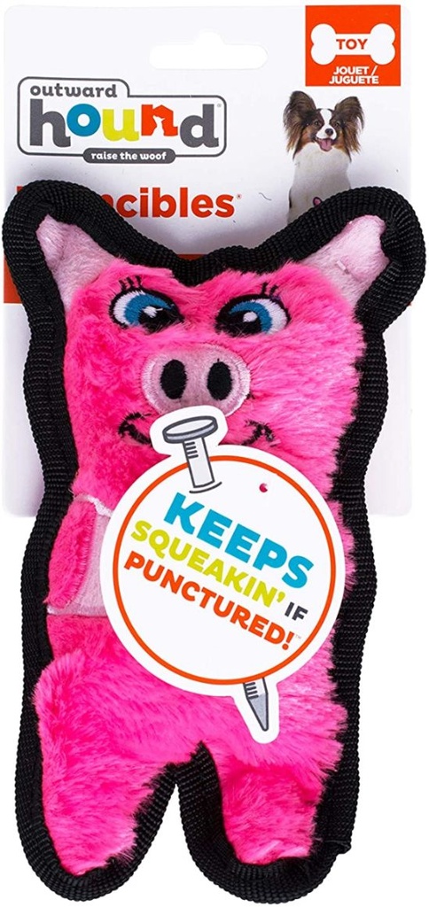 [32013 OH] Outward Hound Peluche Invincible Cerdo Mini Sq Inv para Perros