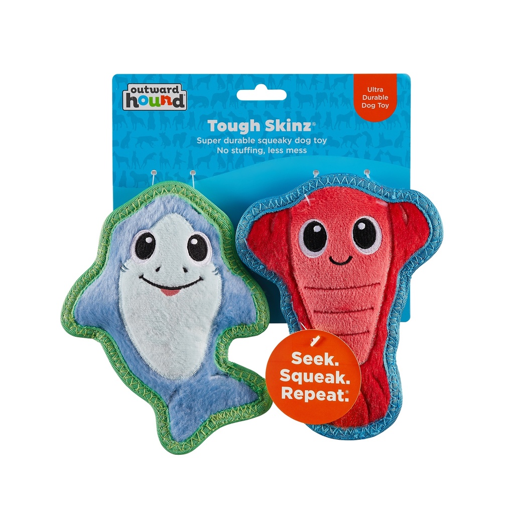 Outward Hound Peluche Ts Tiburon Langosta 2 Piezas Sm para Perros