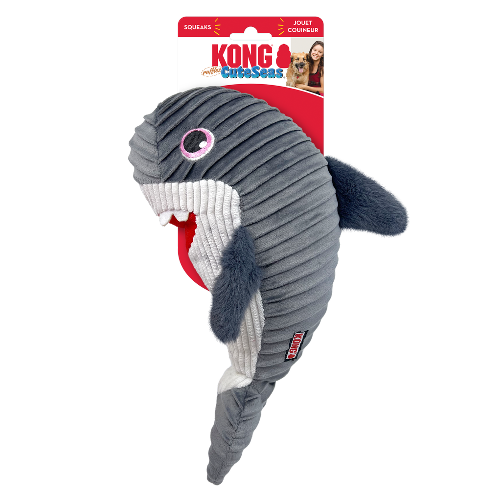 Kong Peluche Cuteseas Rufflez Tiburon M L para Perros