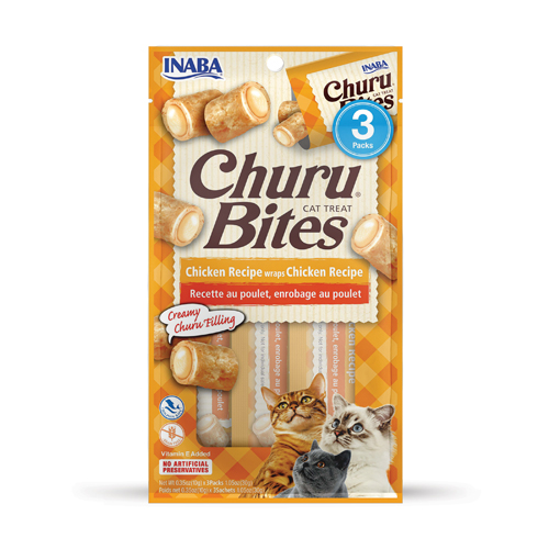 [USA724B IN] Inaba Snack Churu Bites Pollo Wraps 3 Piezas Pollo para Gatos (Pollo)