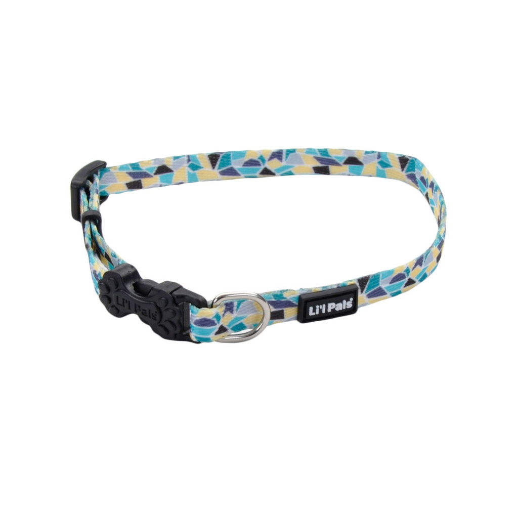 Lil Pals Collar Mozaico Gris para Perros