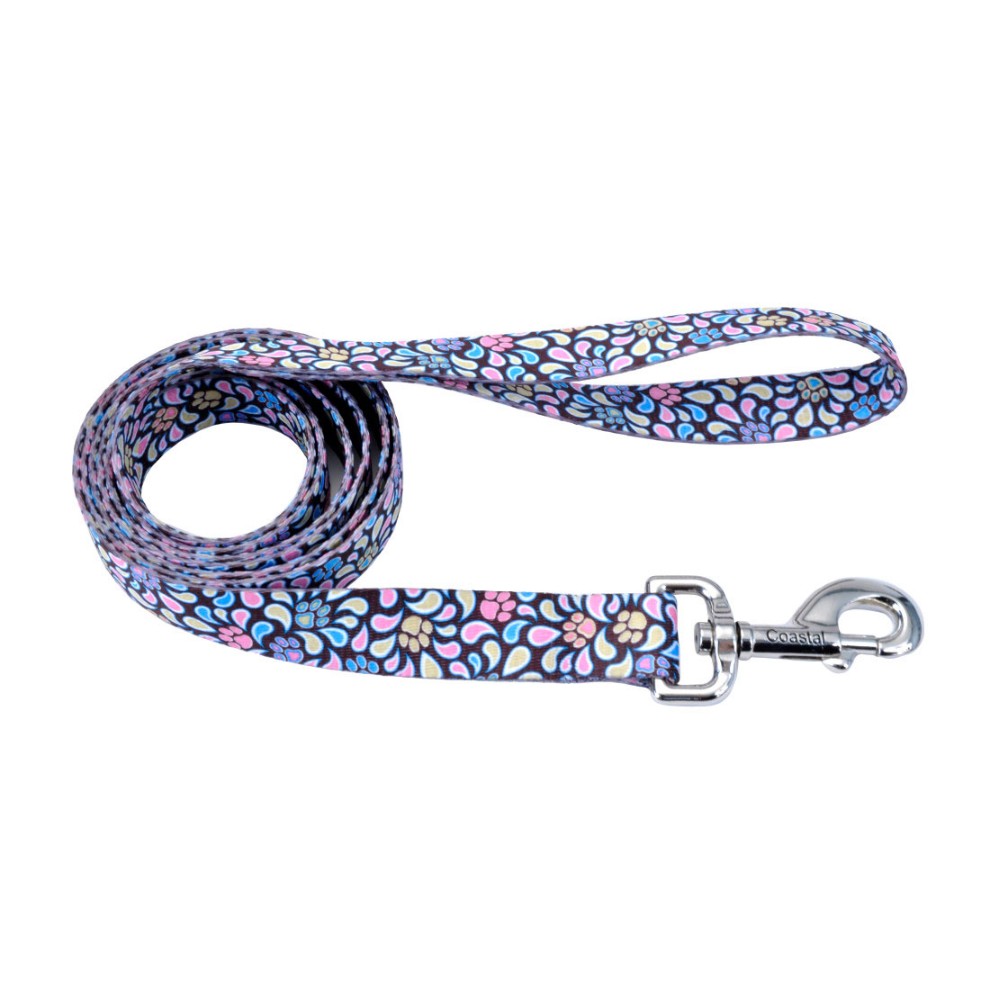 Coastal Pet Styles Huellas Café Correa 1" para Perros