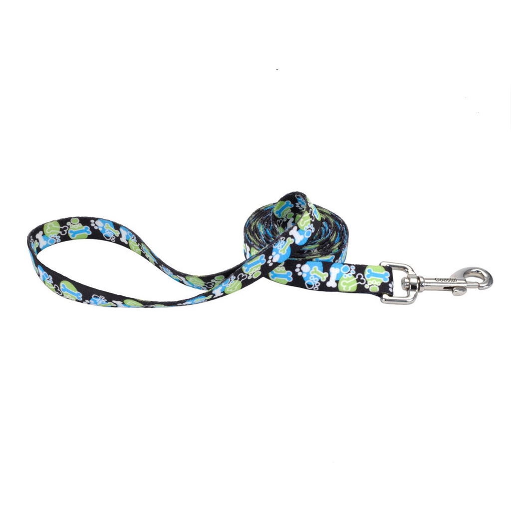 Coastal Pet Styles Hueso Huella Azul Correa 3 8" para Perros