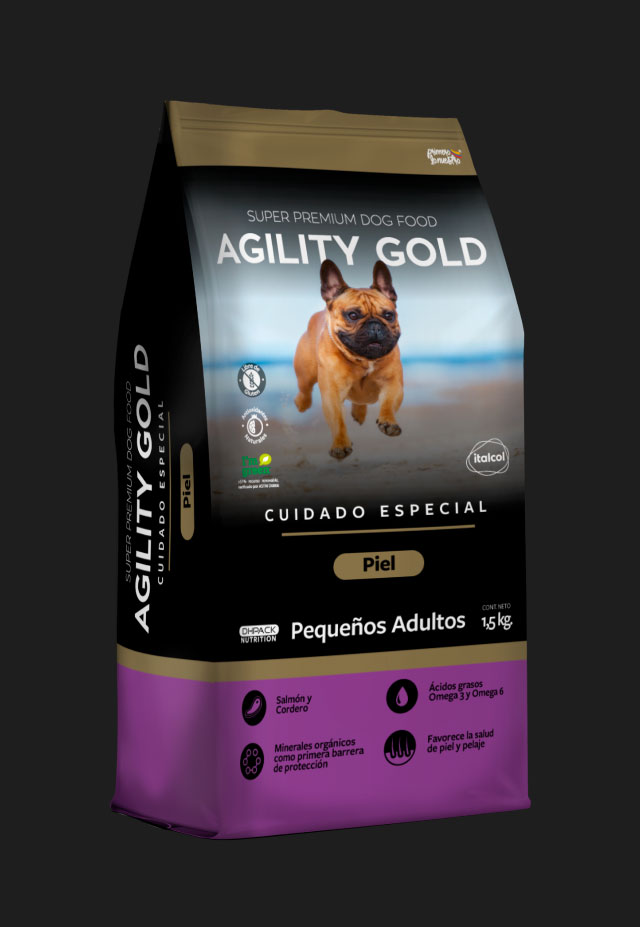 Agility Gold Pequeños Adultos Piel Para Perros