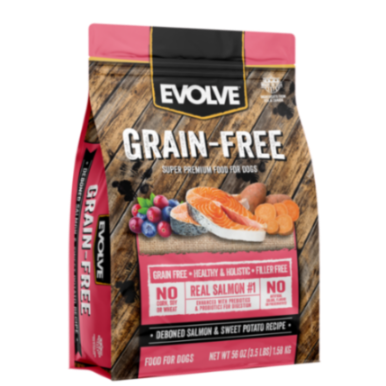 [639029 EVO] Evolve Grain Free Salmon para Perros (3.5 Lb)