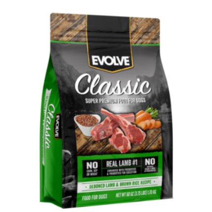 [600858 EVO] Evolve Classic Cordero para Perros (3.75 Lb - 1.7 Kg)