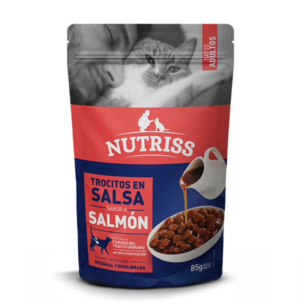 [7703090568070] Nutriss Trocitos en Salsa Sabor a Salmón para Gatos