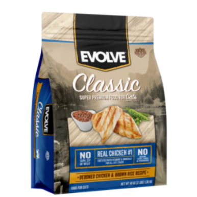 [600252 EVO] Evolve Classic Pollo para Gatos (3 Lb)