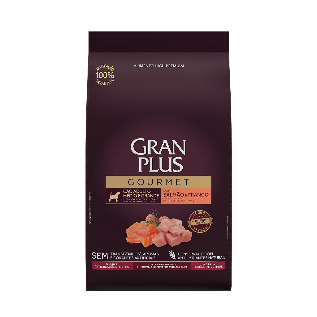 Gran Plus Gourmet Adulto Salmón y Pollo para Perros