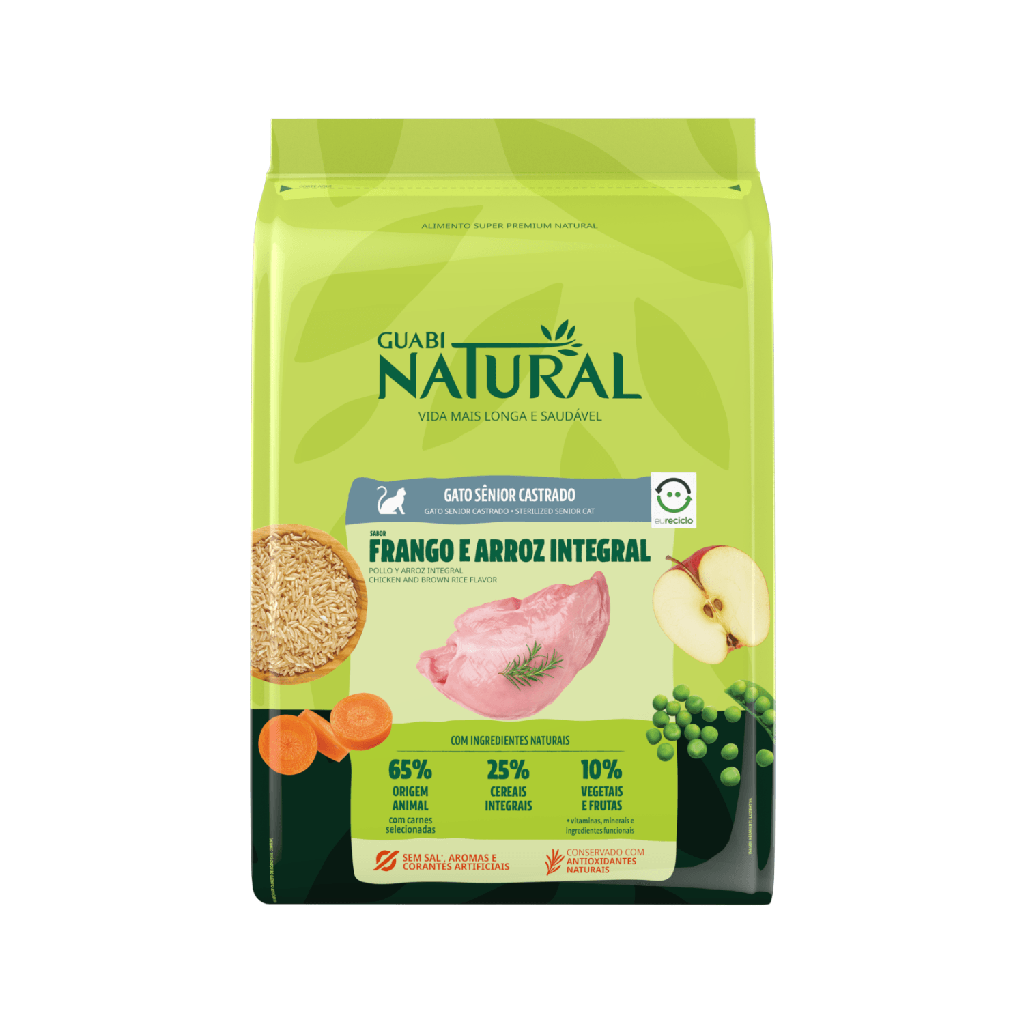 Guabi Natural Senior Castrado Pollo y Arroz para Gatos